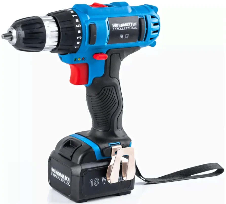 АКЦИЯ! Дрель-шуруповерт аккумуляторная WorkMaster АШ-21, 21В Li-Ion 2х1.5Ач